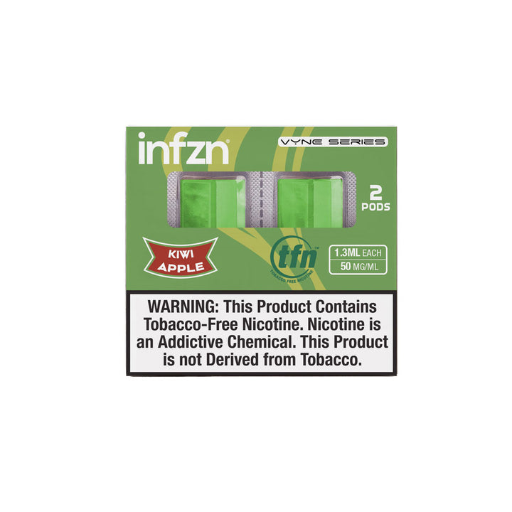 INFZN Tobacco-Free Nicotine Disposable 2 Pod Pack Kiwi Apple